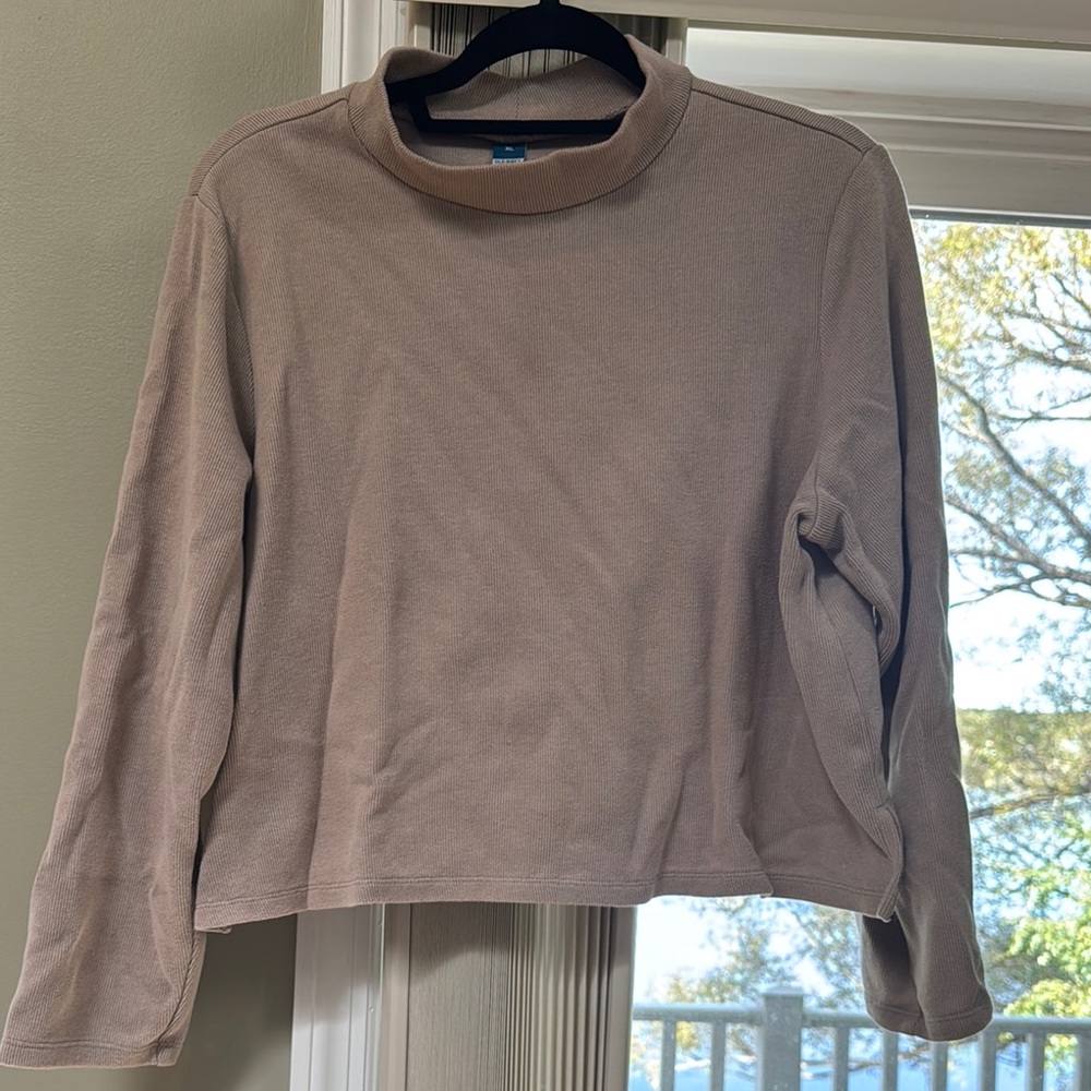 Women's Tan Long Sleeve Top